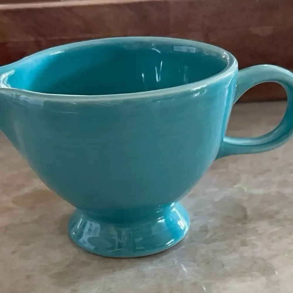 vintage Fiesta ware turquoise creamer PRE 86